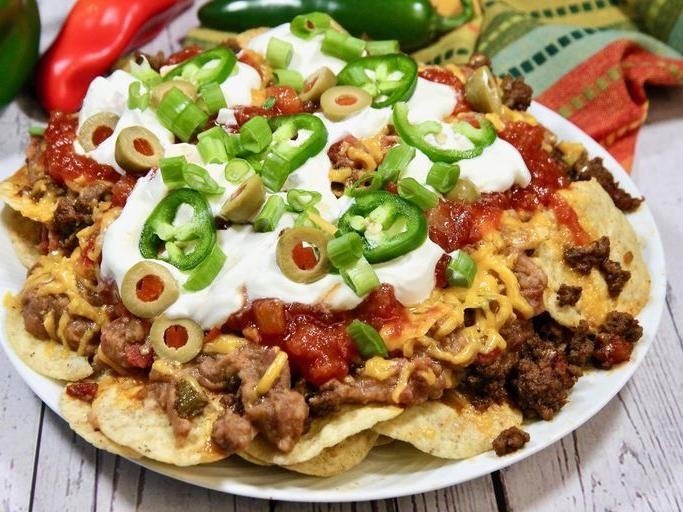 Loaded Nachos with Beef and Cheese