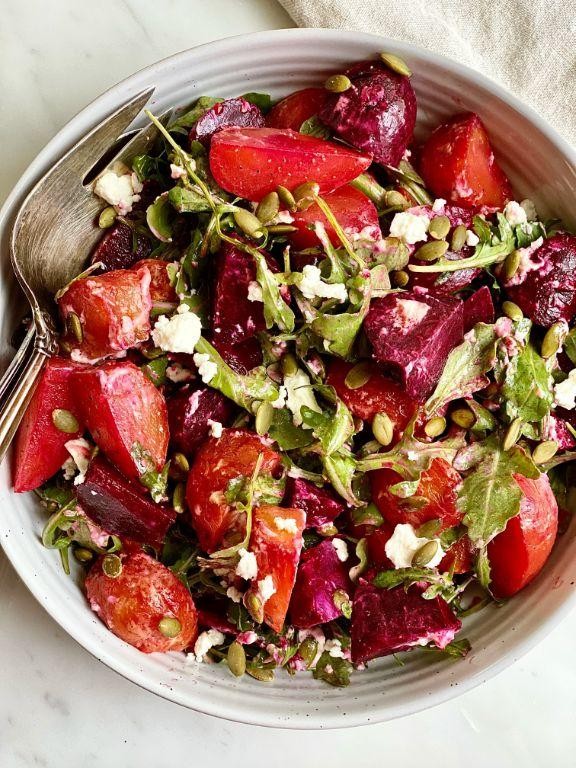 Lobster and Beet Salad with Goat Cheese