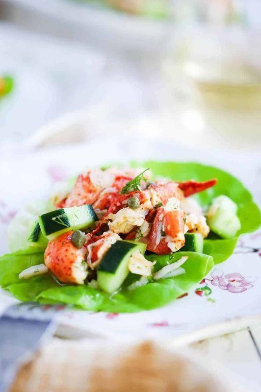 Lobster and Cucumber Salad with Yogurt Dressing