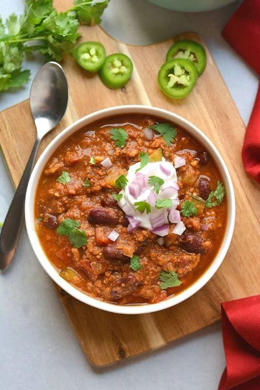 Low Fat Crock Pot Turkey Chili