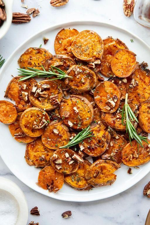 Maple Glazed Smashed Red Potatoes