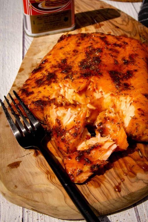 Maple Syrup Glazed Traeger Smoked Salmon