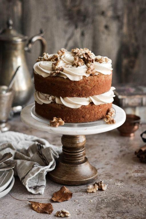 Maple Walnut Holiday Cake