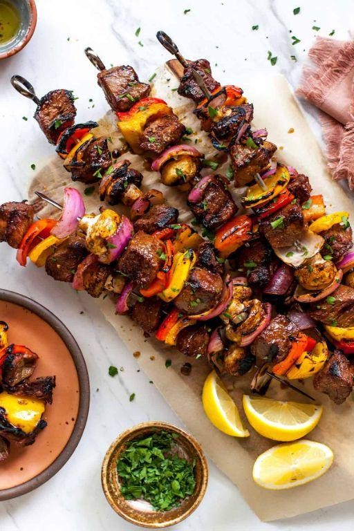 Marinated Sirloin Steak Kabobs