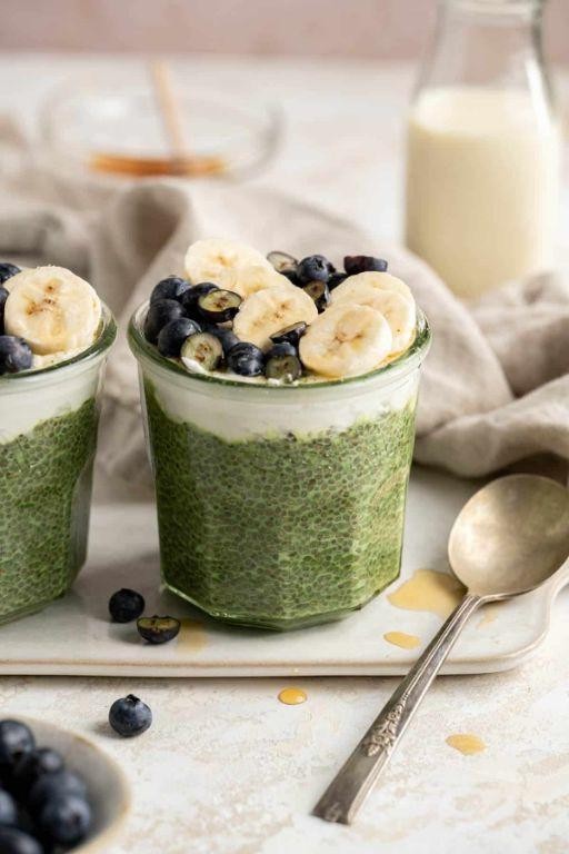 Matcha Chia Seed Pudding Smoothie