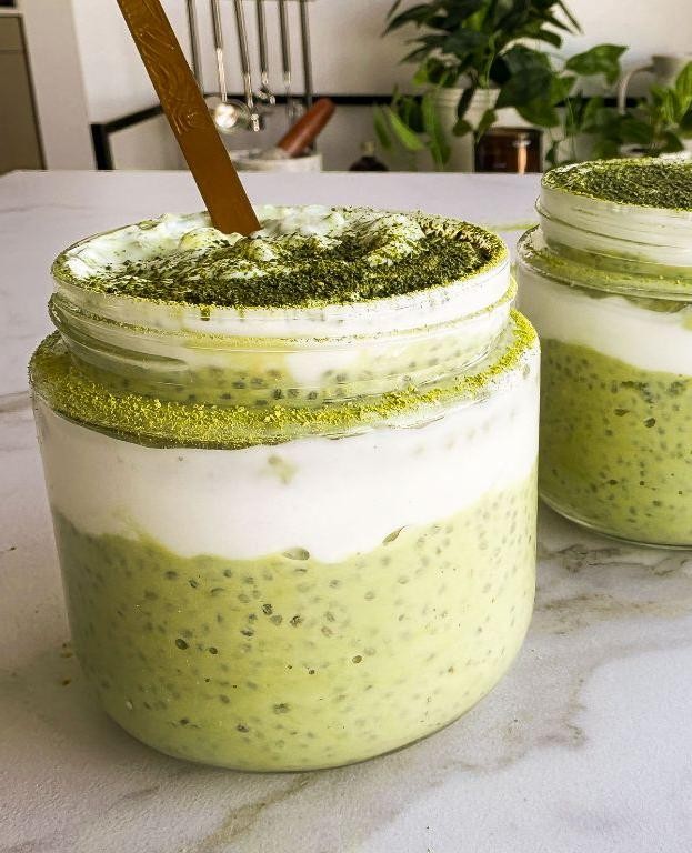 Matcha Greek Yogurt Protein Pudding
