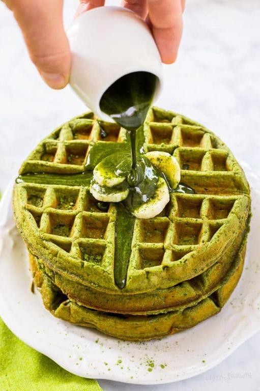 Matcha Green Tea Gluten-Free Waffles