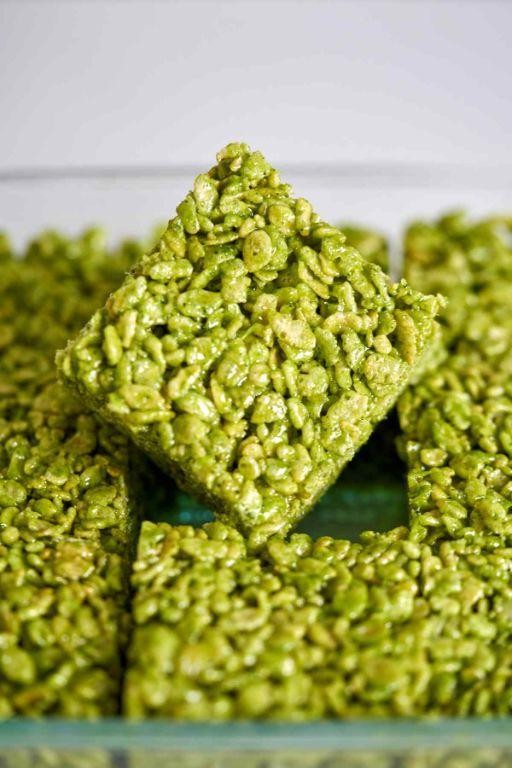 Matcha Green Tea Rice Krispies Treats
