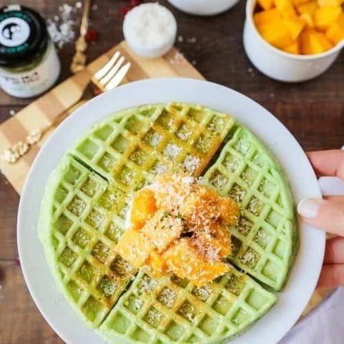 Matcha Green Tea Waffles