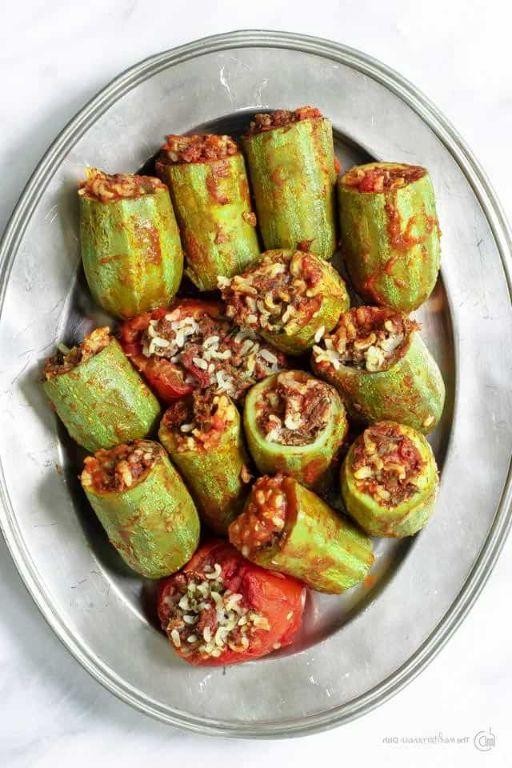 Mediterranean Beef and Rice Stuffed Zucchini
