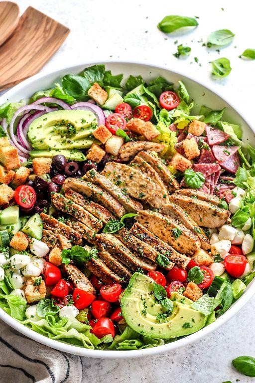 Mediterranean Chicken Salad with Olives