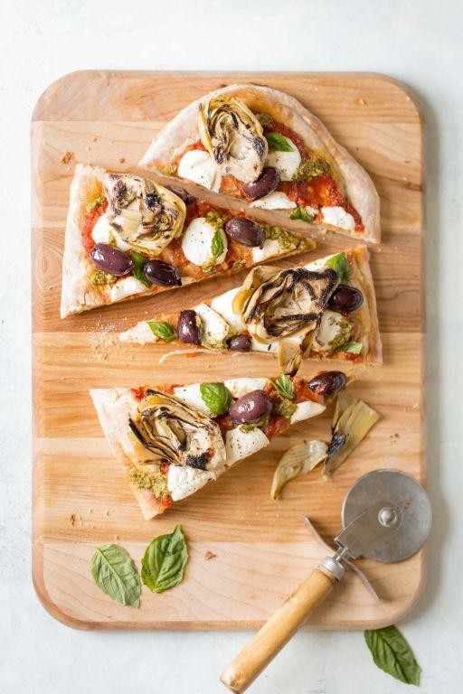 Mediterranean Olive and Artichoke Flatbread