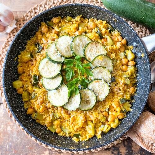 Mediterranean Zucchini and Rice Salad