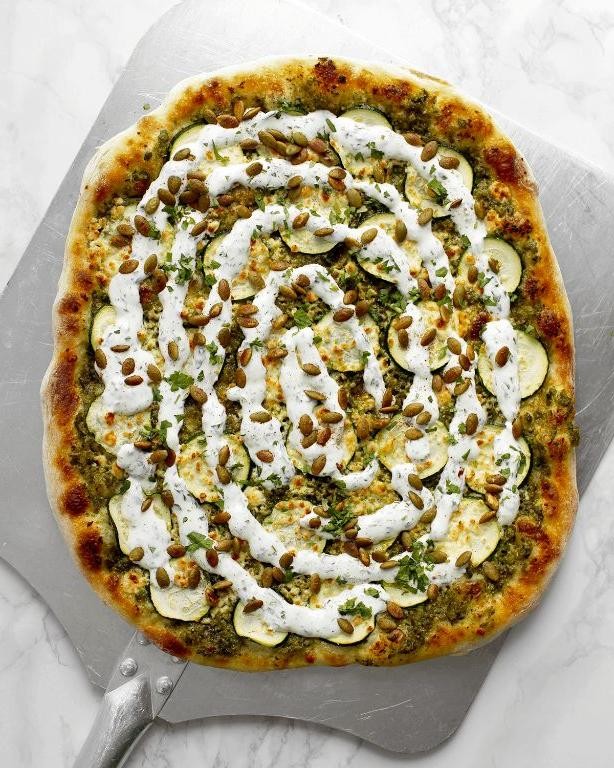 Mexican Pizza with Cilantro Lime Crema