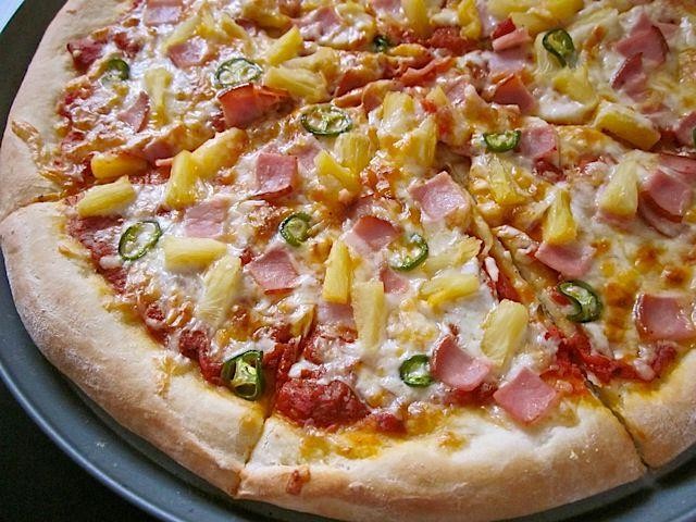 Mexican Pizza with Pineapple and Ham