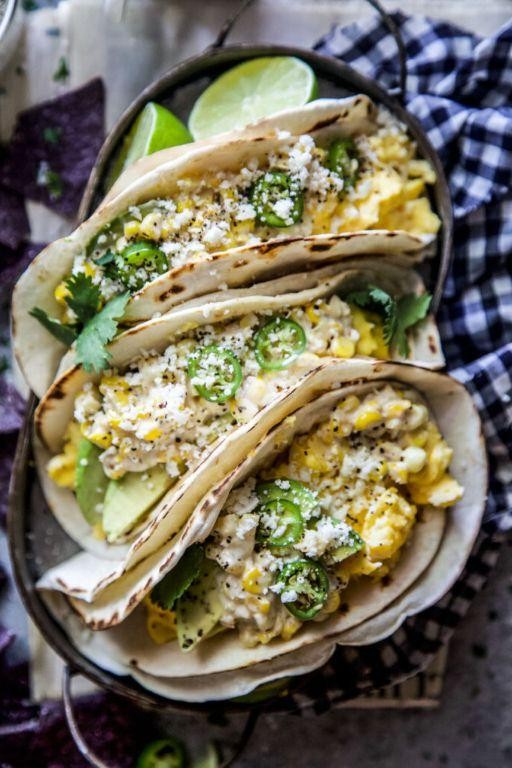 Mexican Street Corn Breakfast Tacos