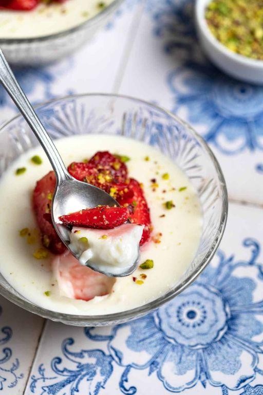 Milk and Rosewater Dessert