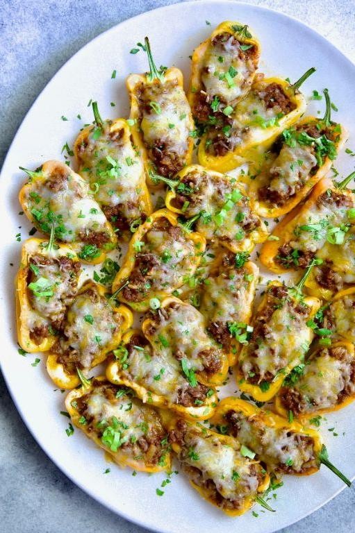 Mini Pepper and Beef Stuffed Shells