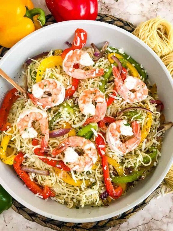 Mini Pepper and Shrimp Scampi