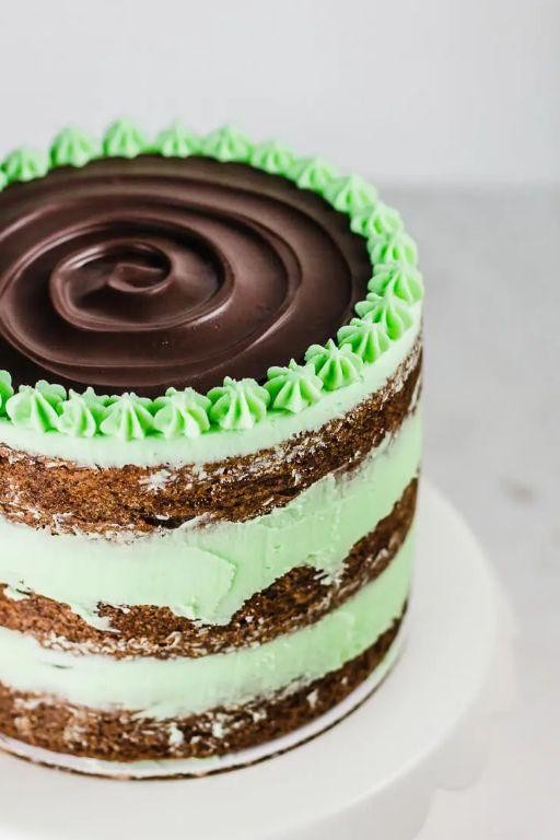 Mint Chocolate Brownie Cake