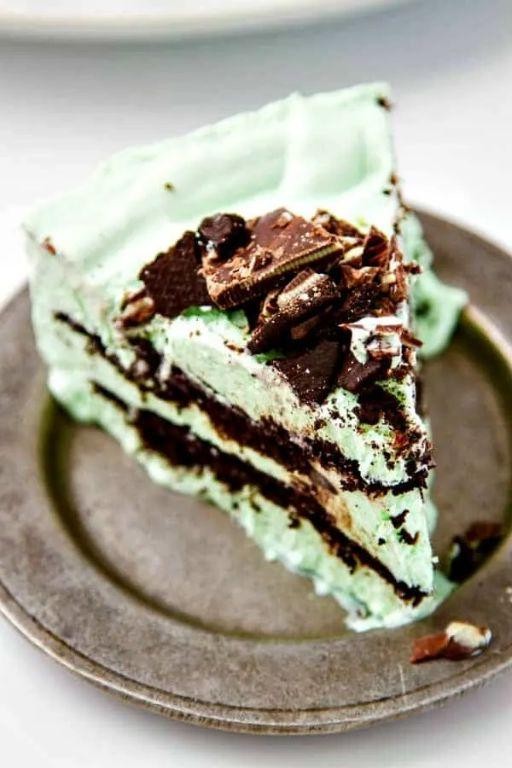 Mint Chocolate Cookie Icebox Cake