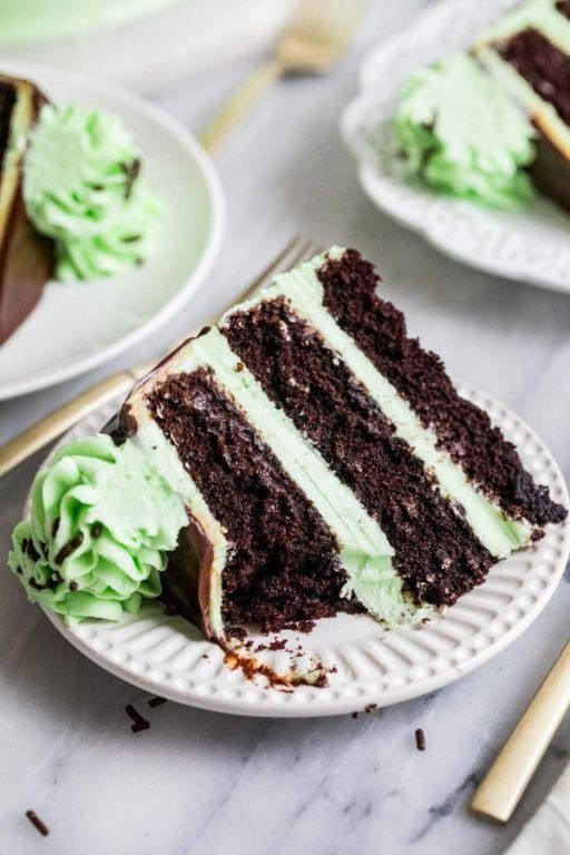 Mint Chocolate Sugar Spun Run Cake
