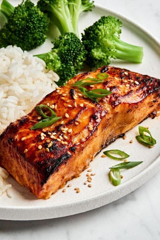 Miso Glazed Salmon Steak