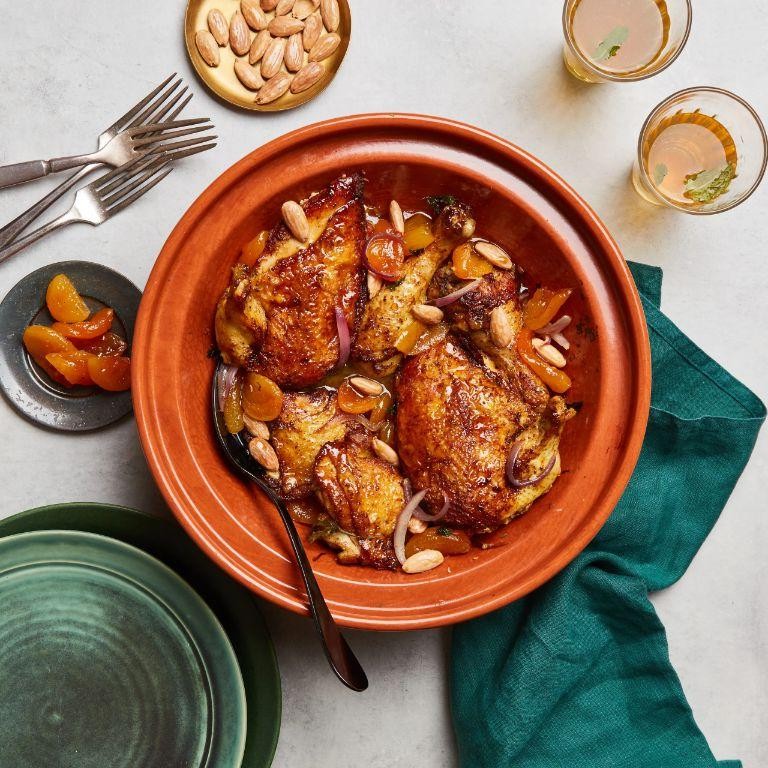 Moroccan Chicken with Apricots and Almonds