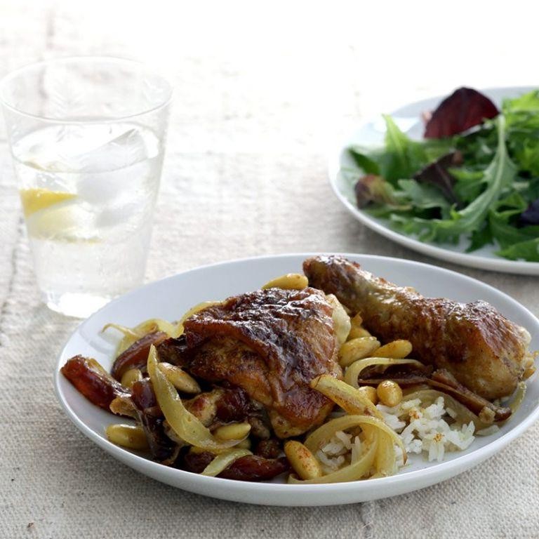 Moroccan Chicken with Dates and Almonds
