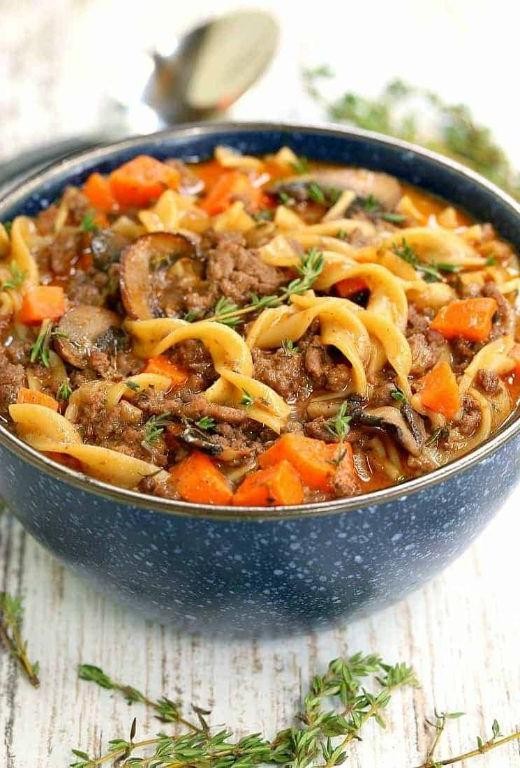 Mushroom Hamburger Soup