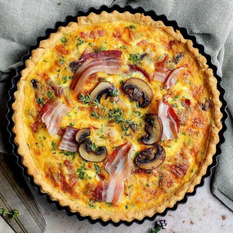 Mushroom and Gruyere Quiche