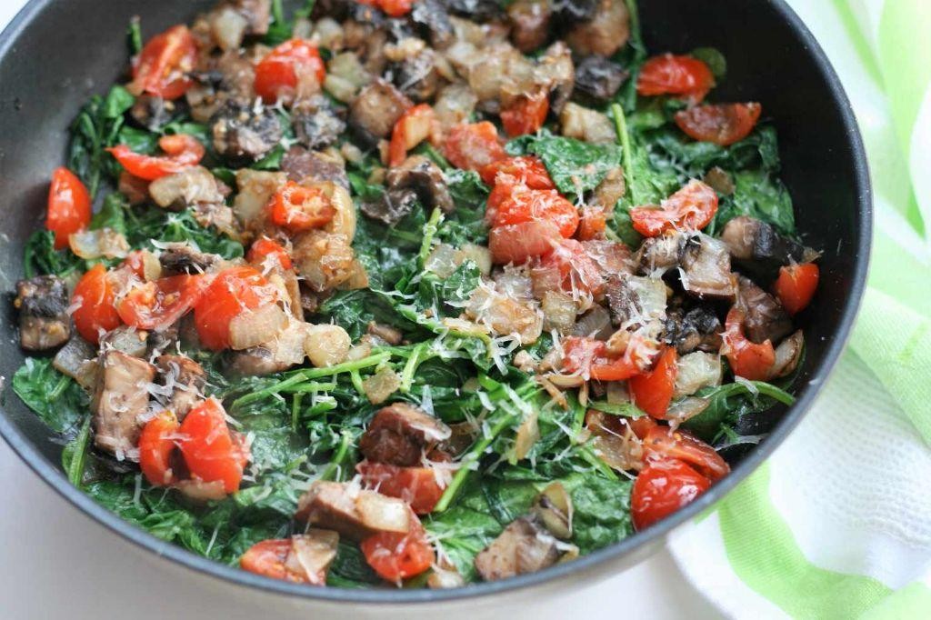 Mushroom and Spinach Saute