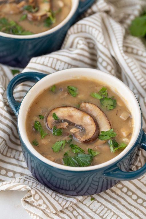Mushroom and Thyme Bone Broth Soup