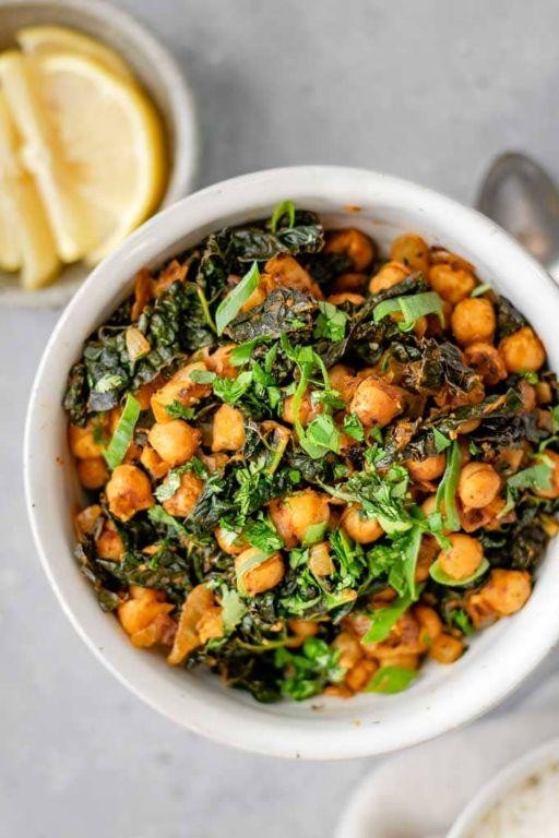 Mustard Greens and Chickpea Curry