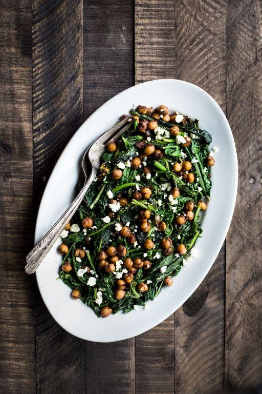 Mustard Greens and Chickpea Salad