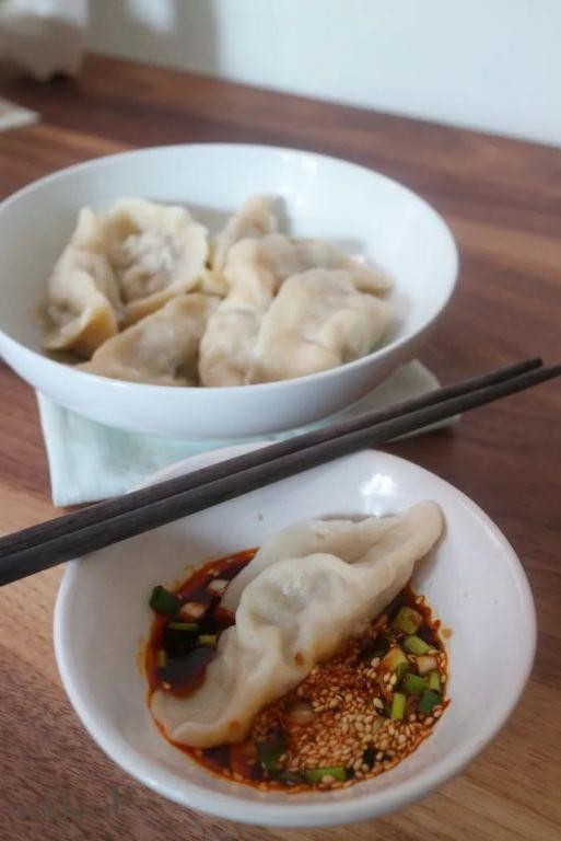 Mustard Greens and Pork Dumplings