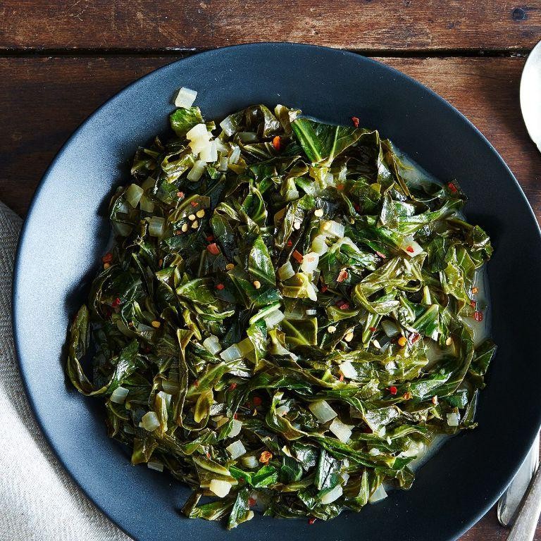 Mustard Greens with Coconut Milk