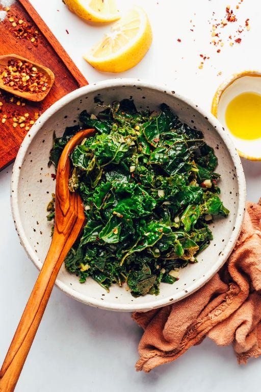 Mustard Greens with Lemon and Garlic