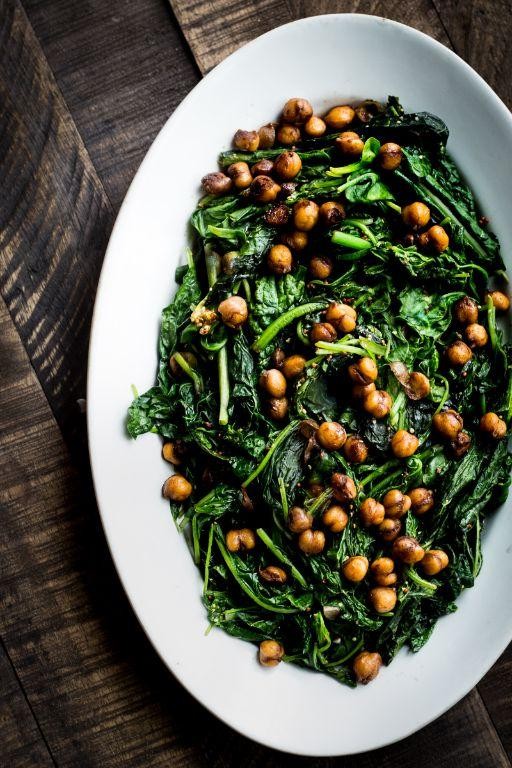 Mustard Greens with Sesame Dressing