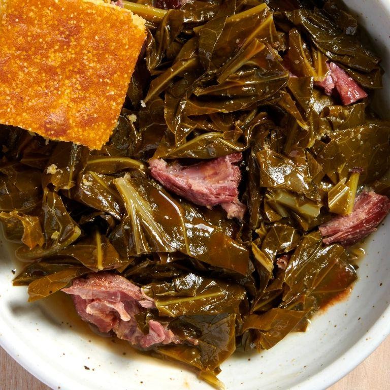 Mustard Greens with Smoked Turkey