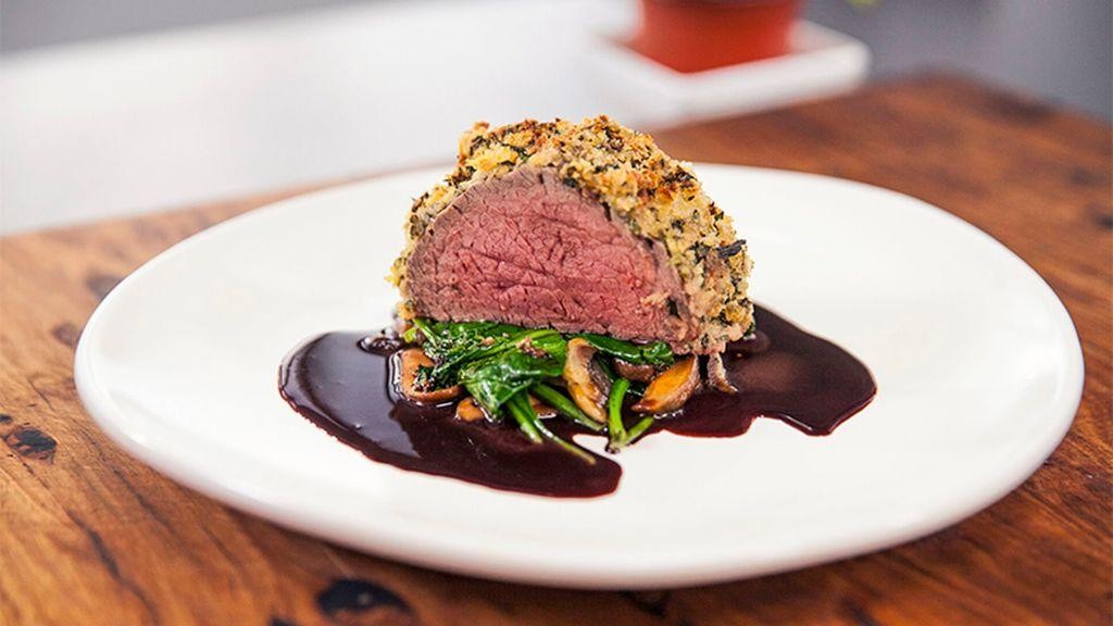 Mustard and Herb Crusted Steak