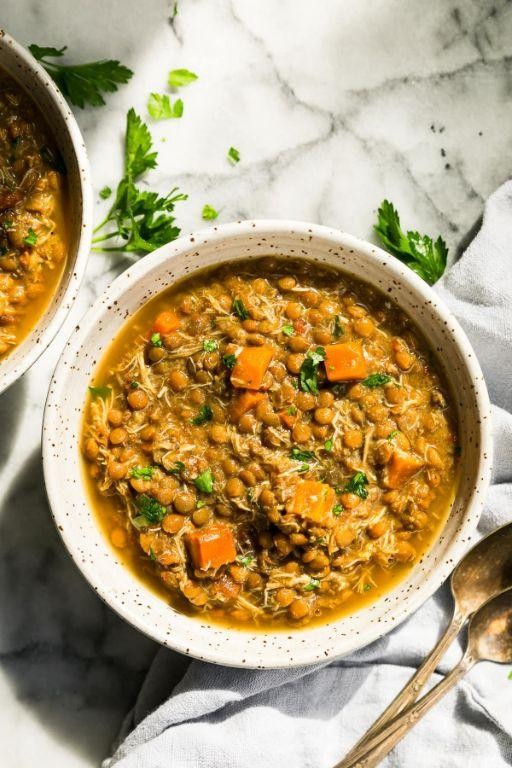 Nutritious Crockpot Chicken Lentil Soup