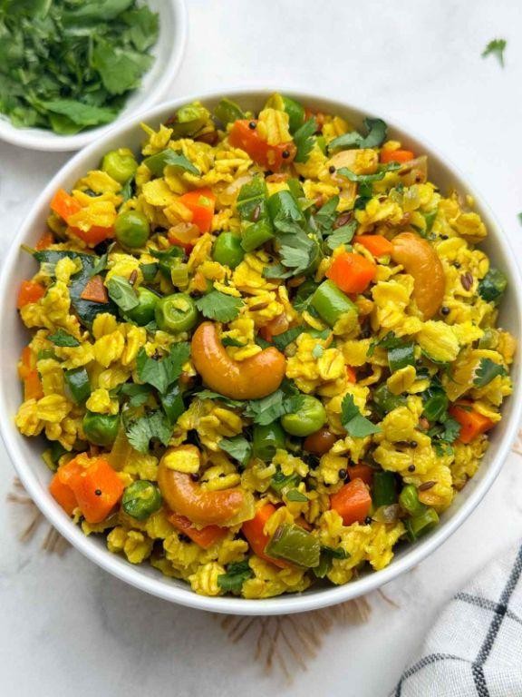 Oats and Mixed Vegetable Upma