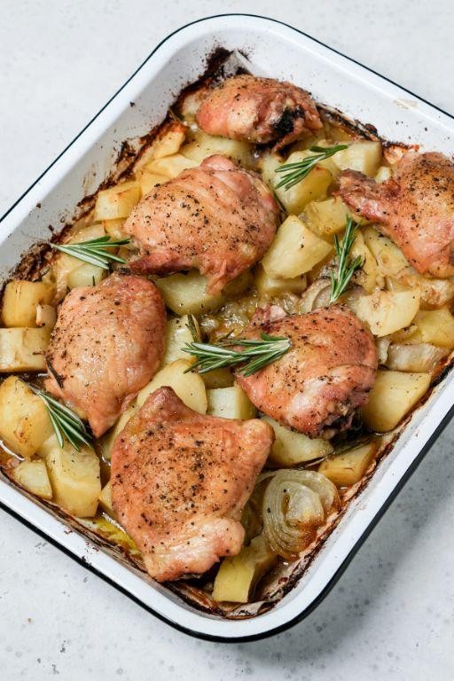 One-Pan Italian Chicken Thighs with Potatoes