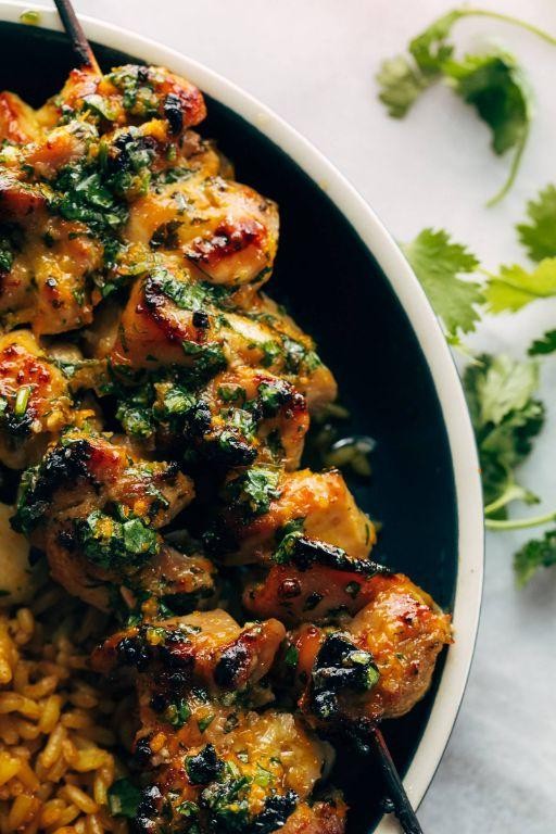 Orange Chicken Thighs with Cilantro and Lime
