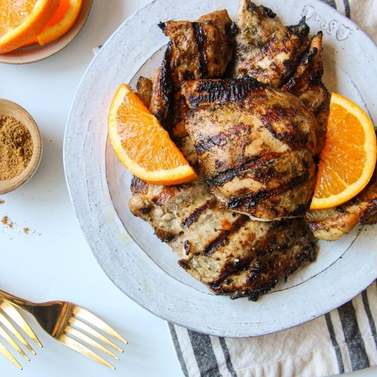 Orange Chicken Thighs with Five Spice Powder