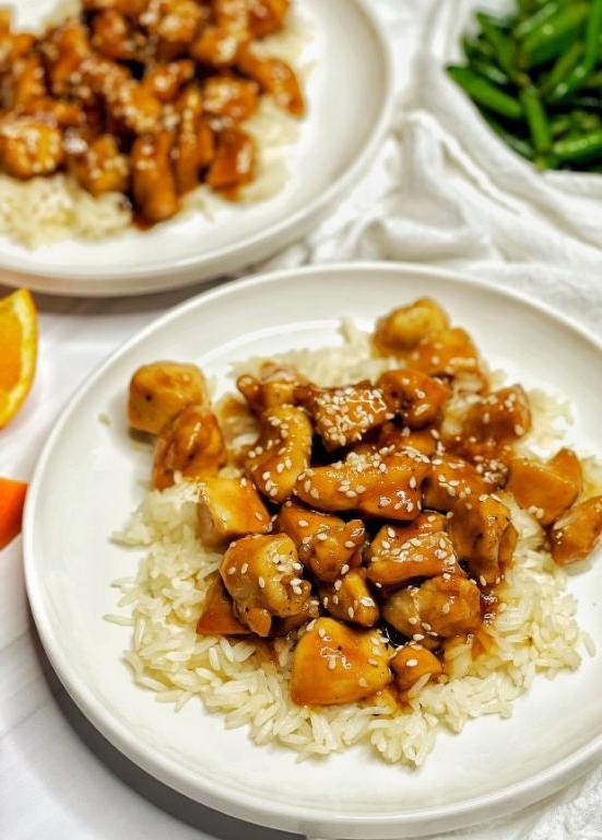 Orange Chicken Thighs with Teriyaki Sauce