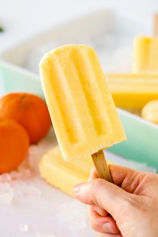 Orange Creamsicle Popsicles