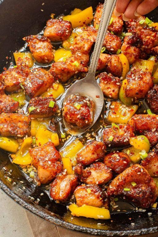 Orange Ginger Pork Bites