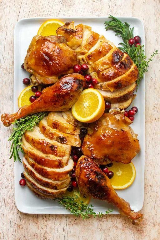 Orange Glazed Turkey Legs